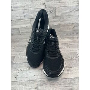 Asics Gel Nimbus 18 Running Shoes Black Silver‎ T600N Athletic Sneakers Men 11.5